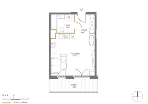 Plan 1 pok. 32m²