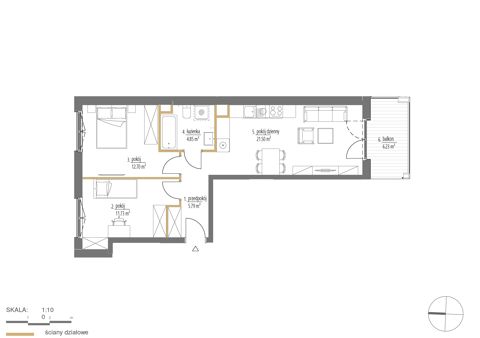 Plan 3 pok. 57m²