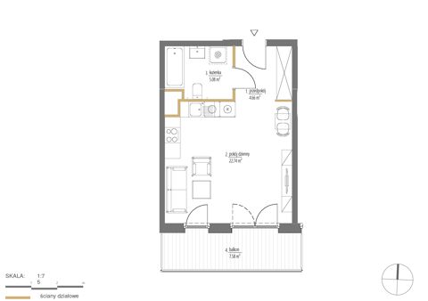 Plan 1 pok. 32m²