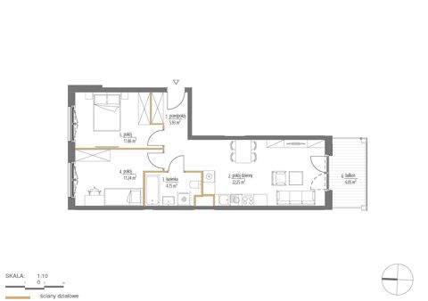 Plan 3 pok. 56m²