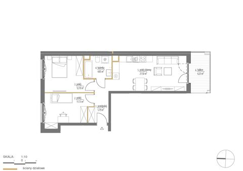 Plan 3 pok. 57m²