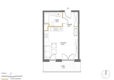 Plan 1 pok. 32m²