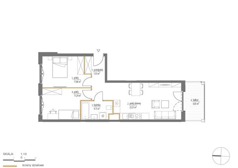 Plan 3 pok. 56m²