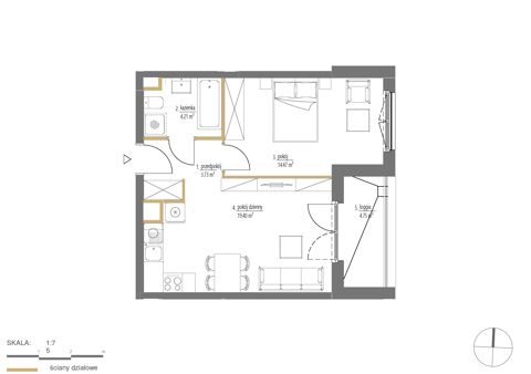 Plan 2 pok. 42m²