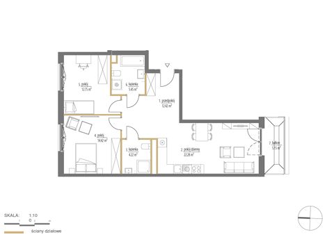 Plan 3 pok. 72m²
