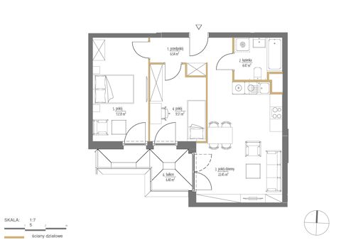 Plan 3 pok. 57m²