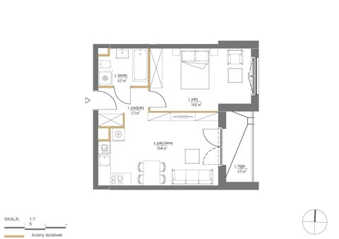 Plan 2 pok. 42m²