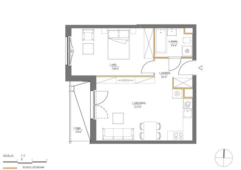 Plan 2 pok. 47m²