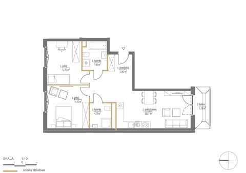 Plan 3 pok. 72m²