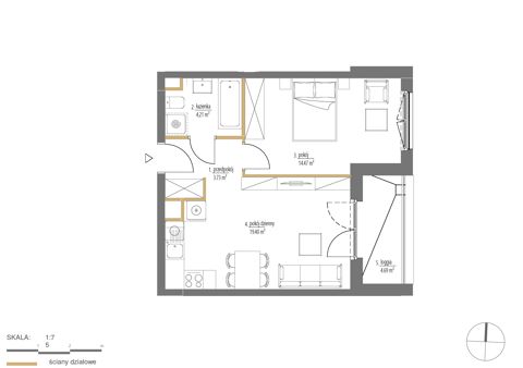 Plan 2 pok. 42m²