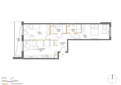 Plan 3 pok. 64m²