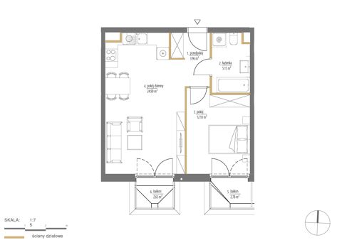 Plan 2 pok. 46m²