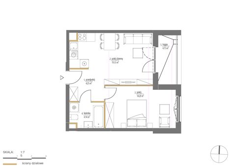 Plan 2 pok. 42m²