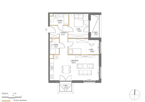 Plan 3 pok. 66m²