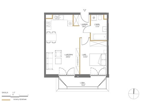 Plan 2 pok. 46m²