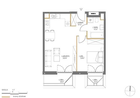 Plan 2 pok. 45m²