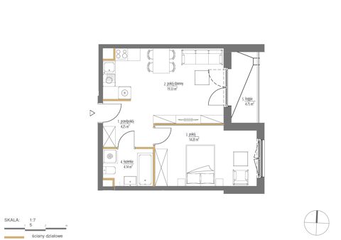 Plan 2 pok. 42m²