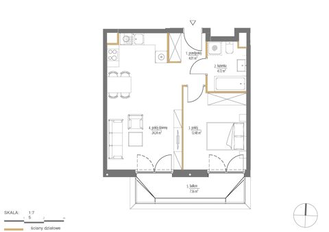 Plan 2 pok. 45m²