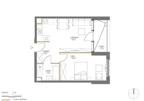 Plan 2 pok. 42m²