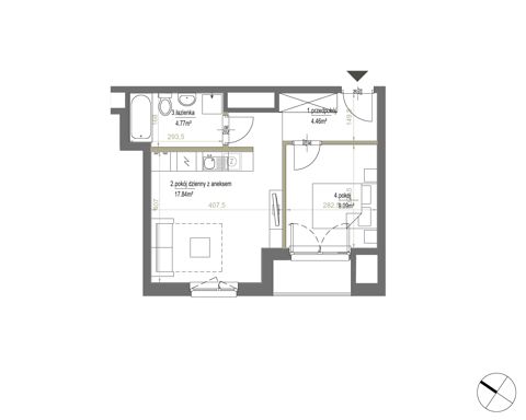 Plan 2 pok. 36m²