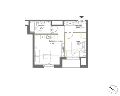 Plan 2 pok. 36m²