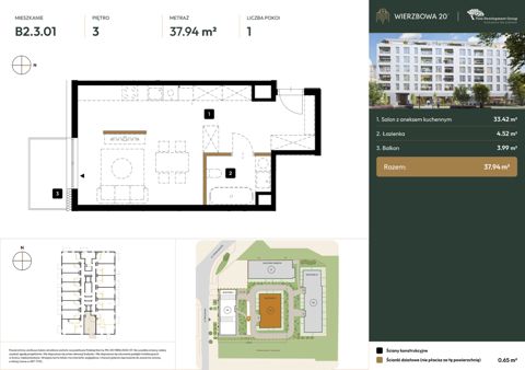 Plan 1 pok. 38m²