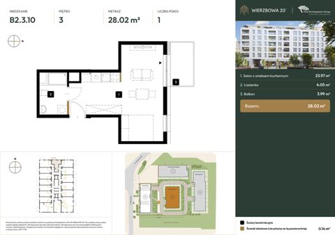 Plan 1 pok. 28m²
