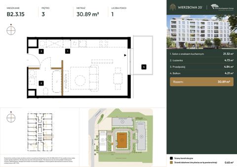 Plan 1 pok. 31m²