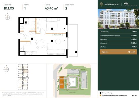 Plan 2 pok. 43m²