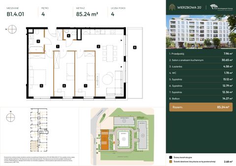 Plan 4 pok. 85m²