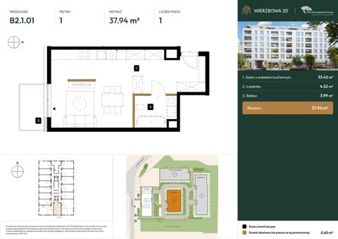 Plan 1 pok. 38m²