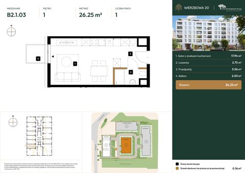 Plan 1 pok. 26m²