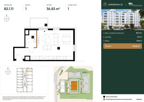 Plan 1 pok. 37m²