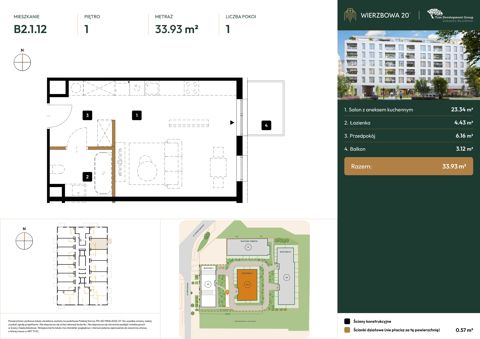 Plan 1 pok. 34m²