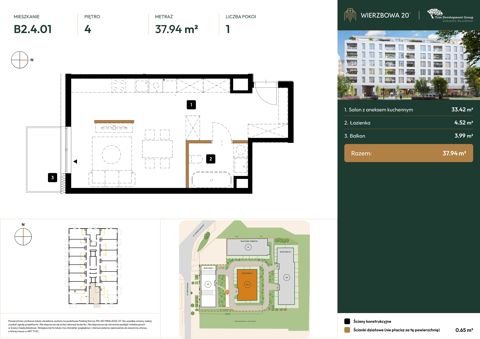 Plan 1 pok. 38m²