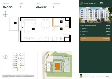 Plan 1 pok. 26m²
