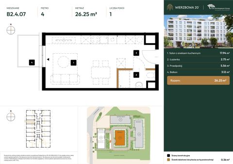 Plan 1 pok. 26m²
