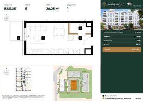 Plan 1 pok. 26m²