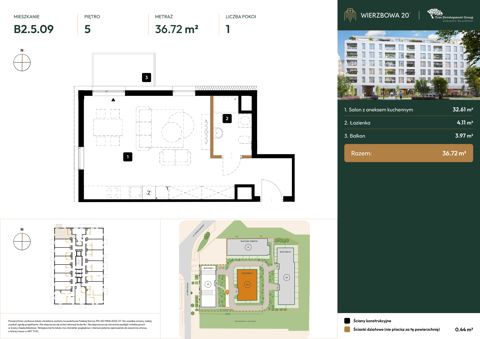 Plan 1 pok. 37m²