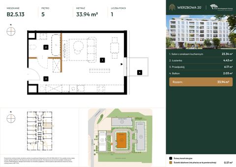 Plan 1 pok. 34m²