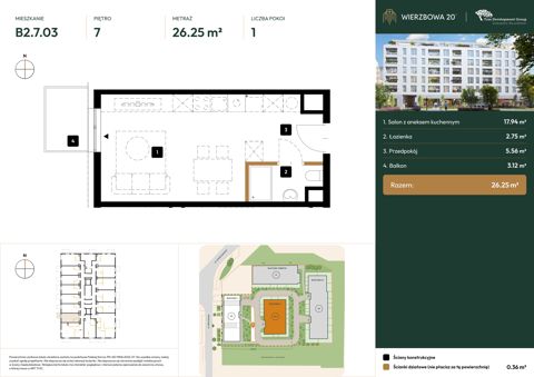 Plan 1 pok. 26m²
