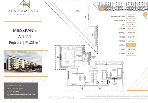 Plan 4 pok. 71m²