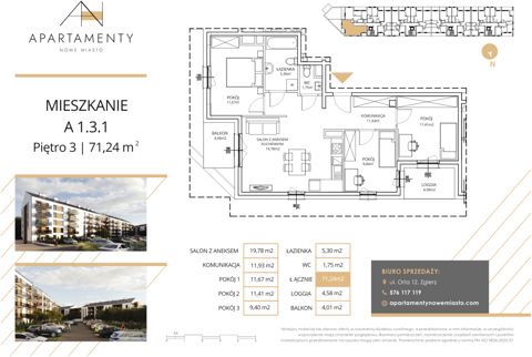 Plan 4 pok. 71m²