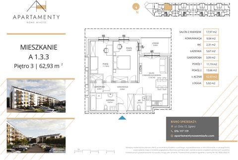 Plan 3 pok. 63m²