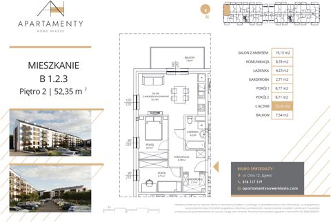 Plan 3 pok. 52m²