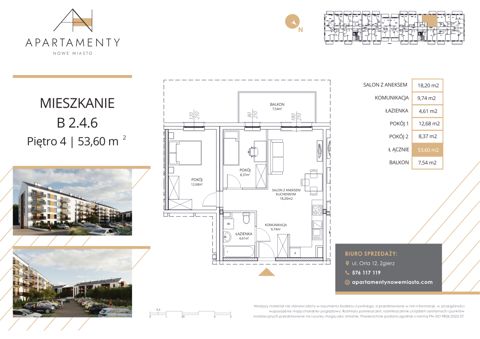 Plan 3 pok. 54m²