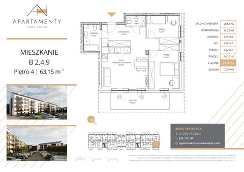 Plan 3 pok. 63m²