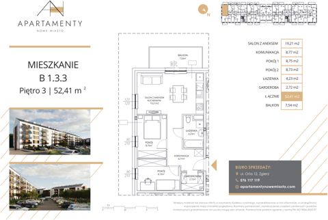 Plan 3 pok. 52m²