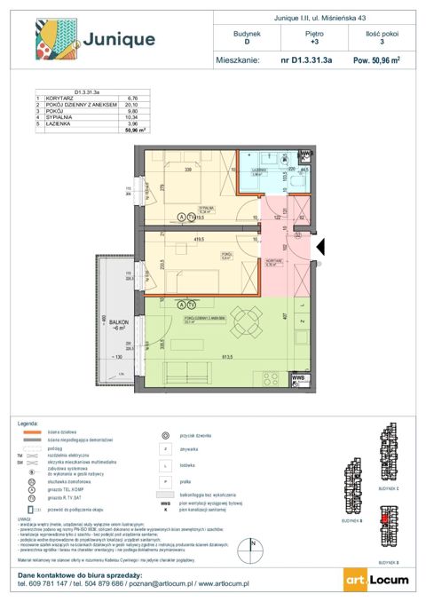 Plan 3 pok. 51m²