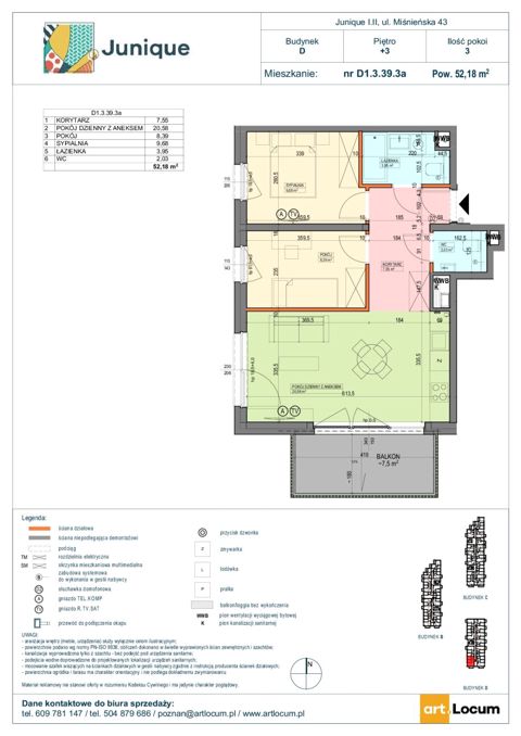 Plan 3 pok. 52m²